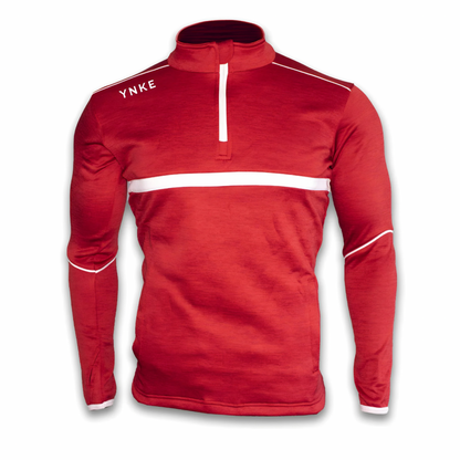 Red Half Zip Top