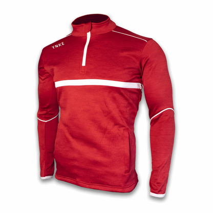 Red Half Zip Top